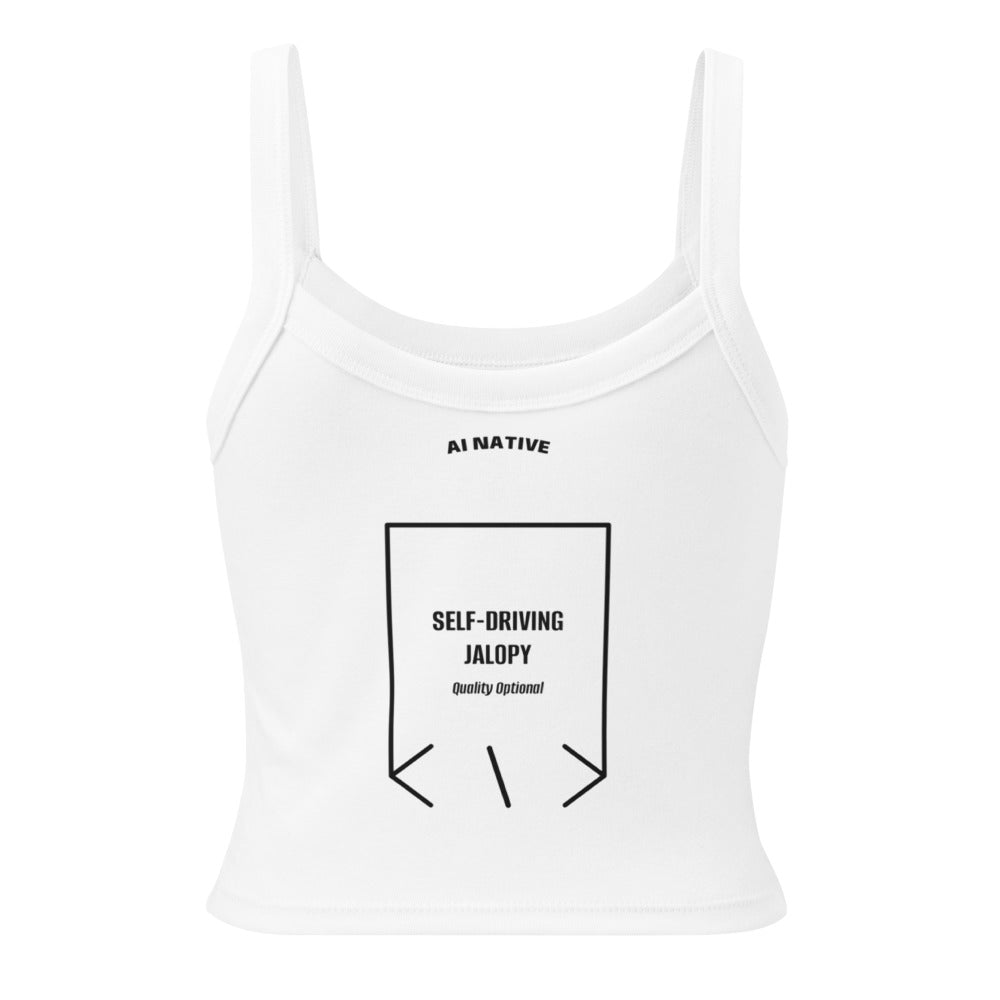 Self-Driving Jalopy — Solid White Blend Solid Black Blend back mockup