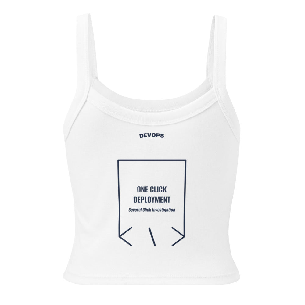 One Click Deployment — Solid White Blend Solid Navy Blend back mockup