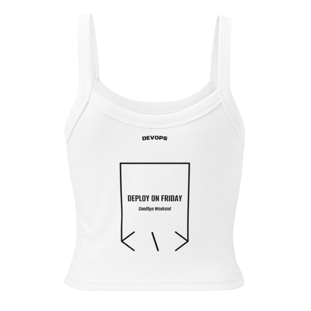 Deploy On Friday — Solid White Blend Solid Black Blend back mockup