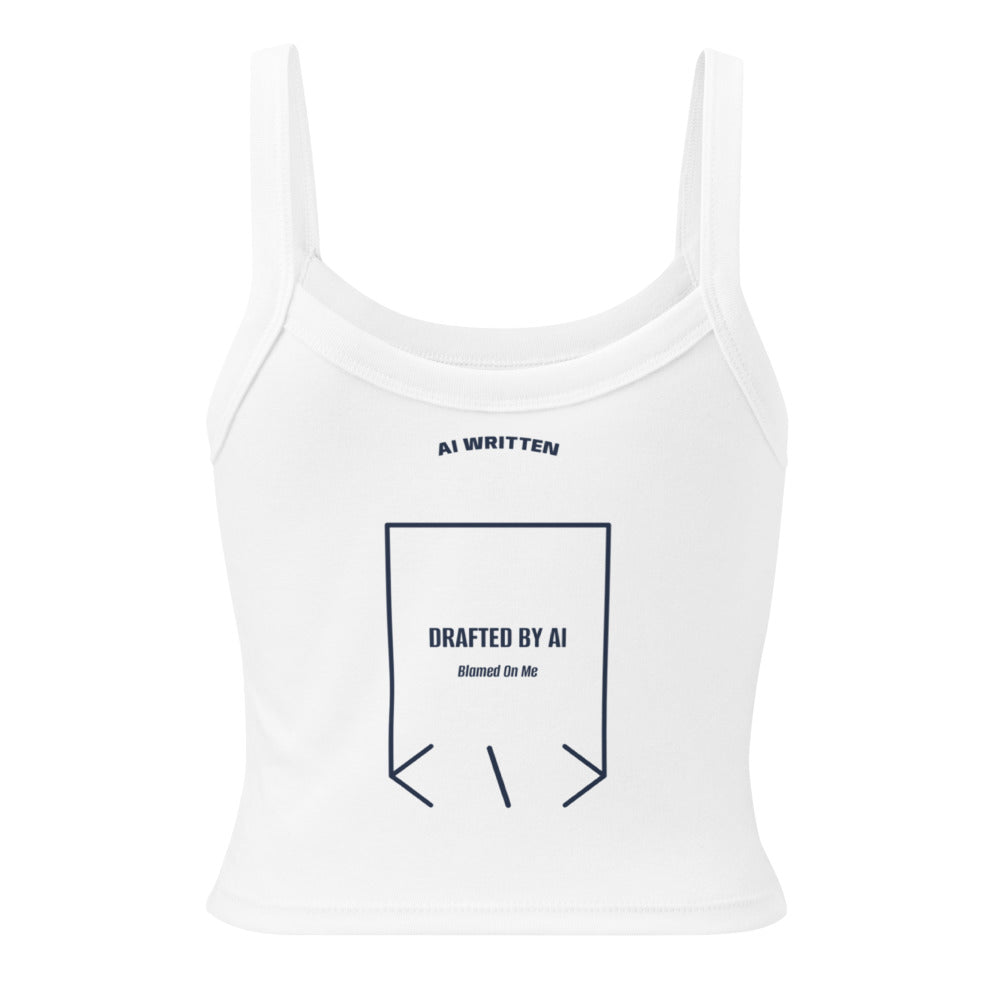 Drafted By AI — Solid White Blend Solid Navy Blend back mockup