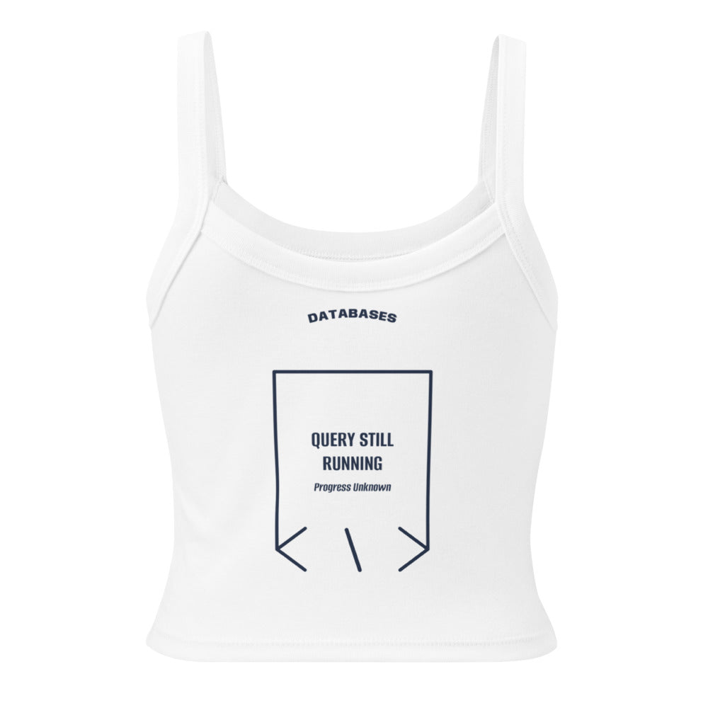 Query Still Running — Solid White Blend Solid Navy Blend back mockup