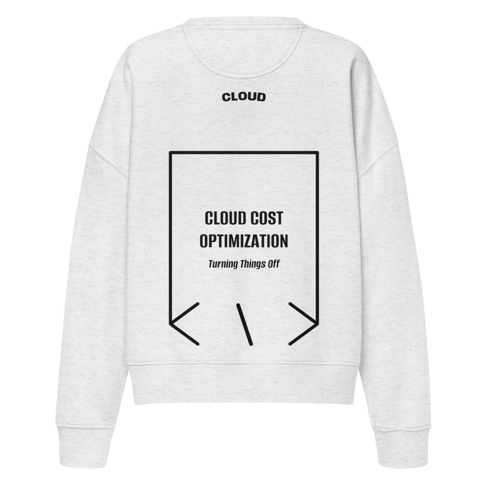 Cloud Cost Optimization — Cool Heather Grey Black back mockup