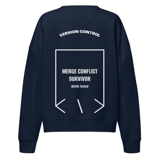 Merge Conflict Survivor — secondary back mockup