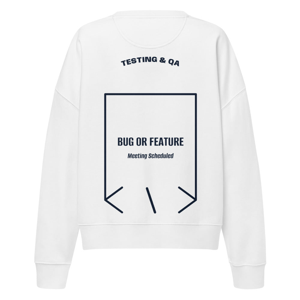 Bug Or Feature — White French Navy back mockup