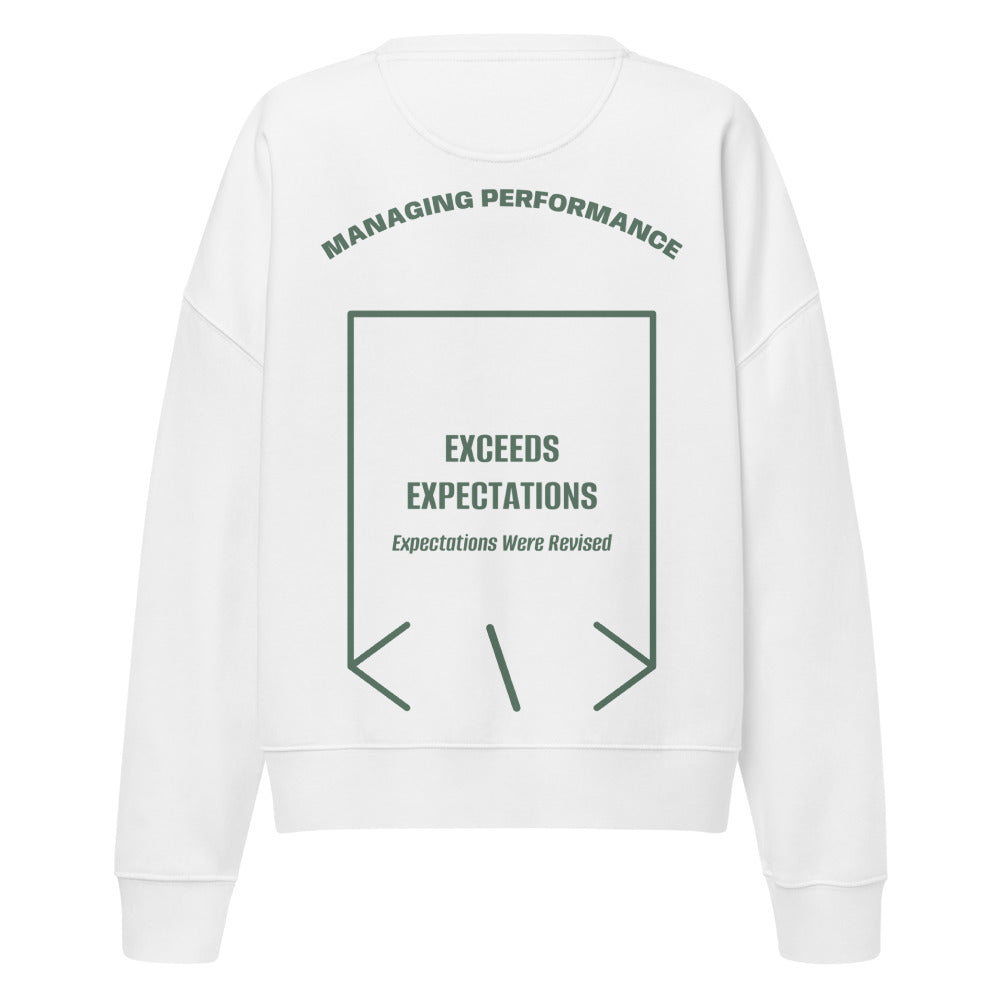 Exceeds Expectations — White Green Bay back mockup