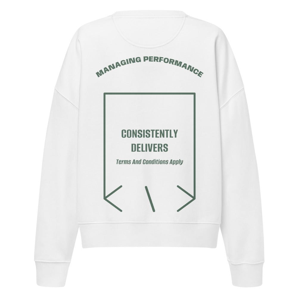 Consistently Delivers — White Green Bay back mockup
