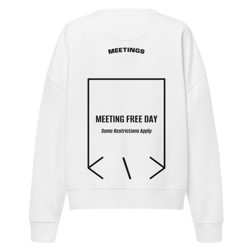 Meeting Free Day — White Black back mockup