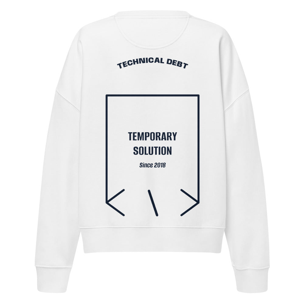 Temporary Solution — White French Navy back mockup