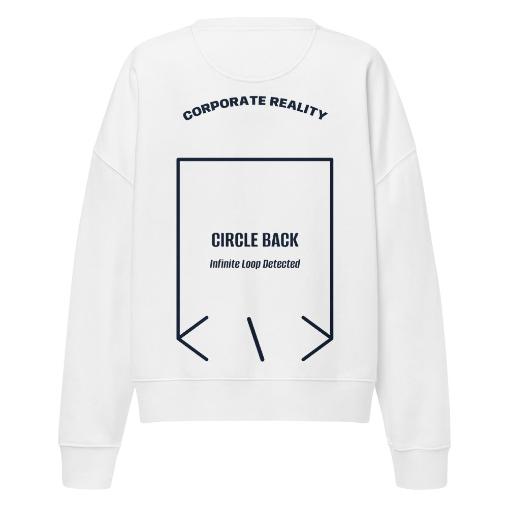 Circle Back — White French Navy back mockup