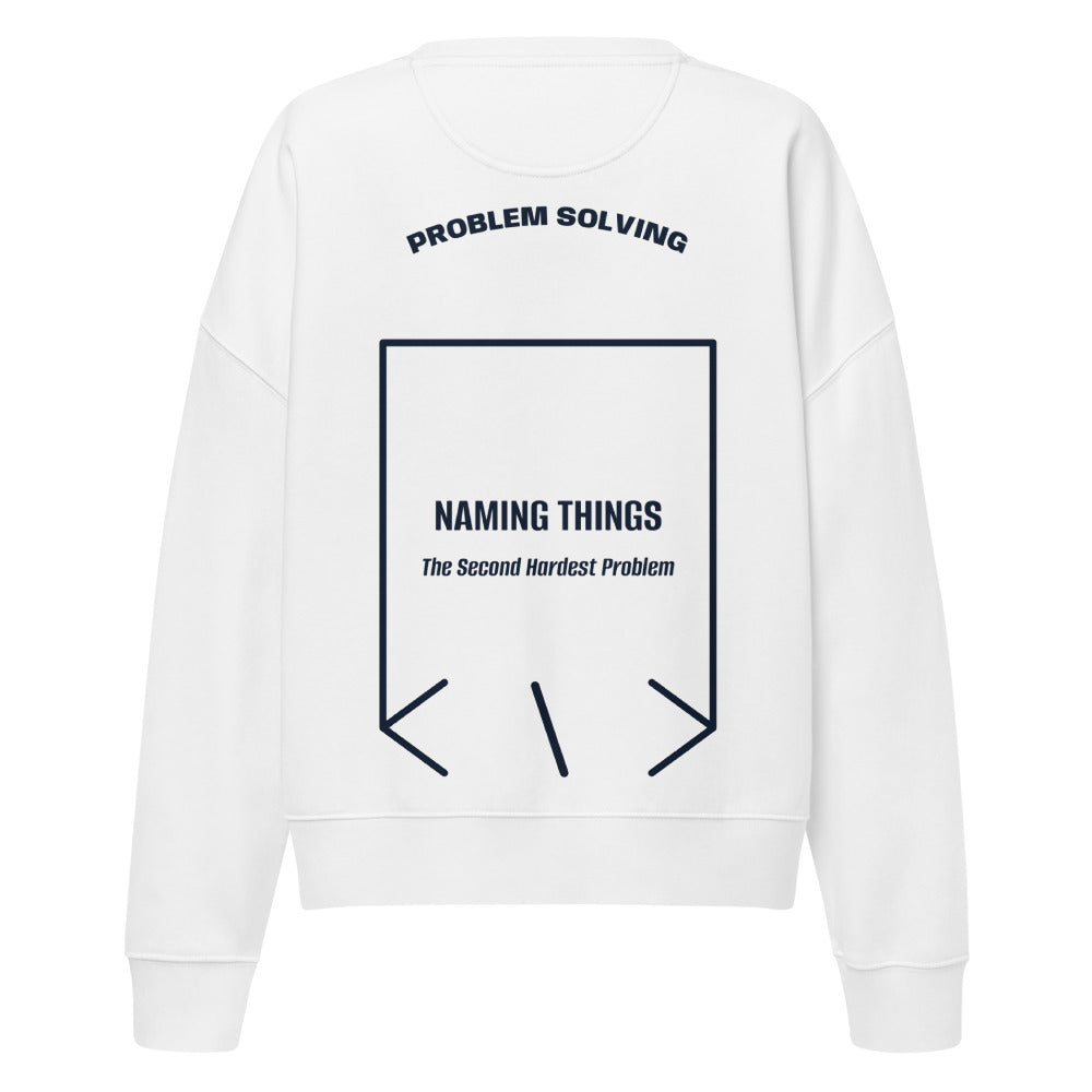 Naming Things — White French Navy back mockup