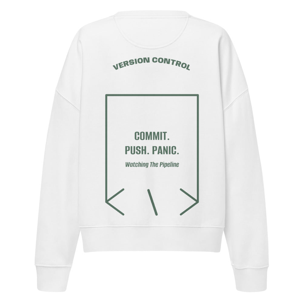 Commit. Push. Panic. — White Green Bay back mockup