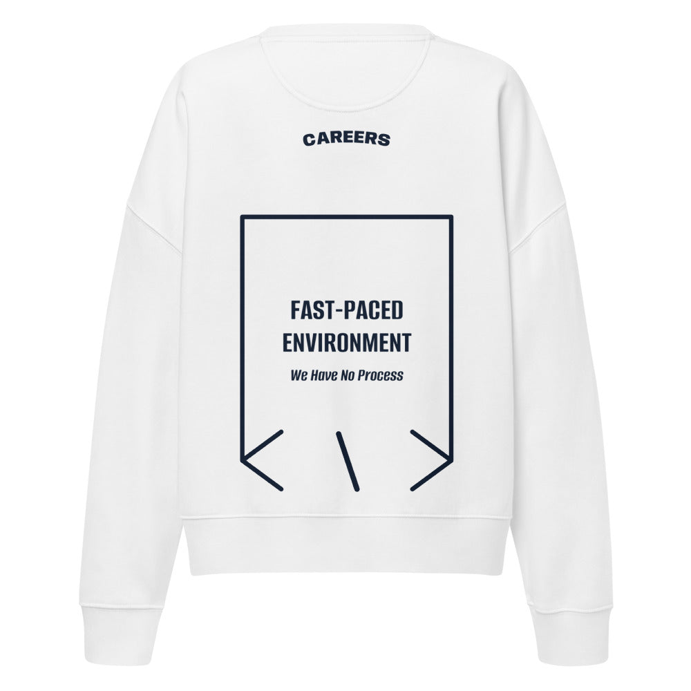 Fast-Paced Environment — White French Navy back mockup