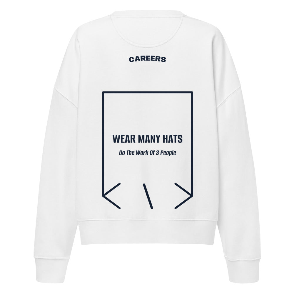 Wear Many Hats — White French Navy back mockup