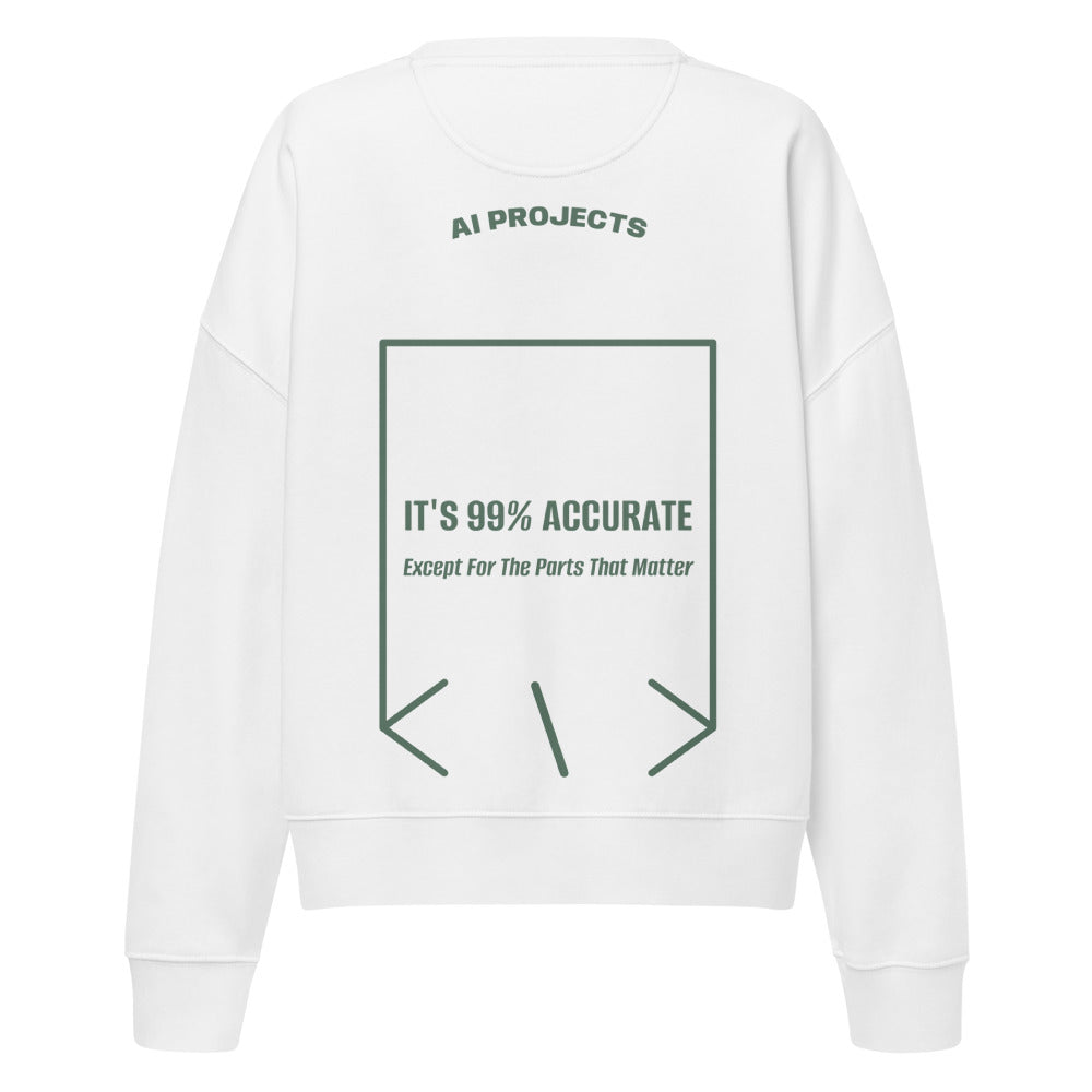 It's 99% Accurate — White Green Bay back mockup