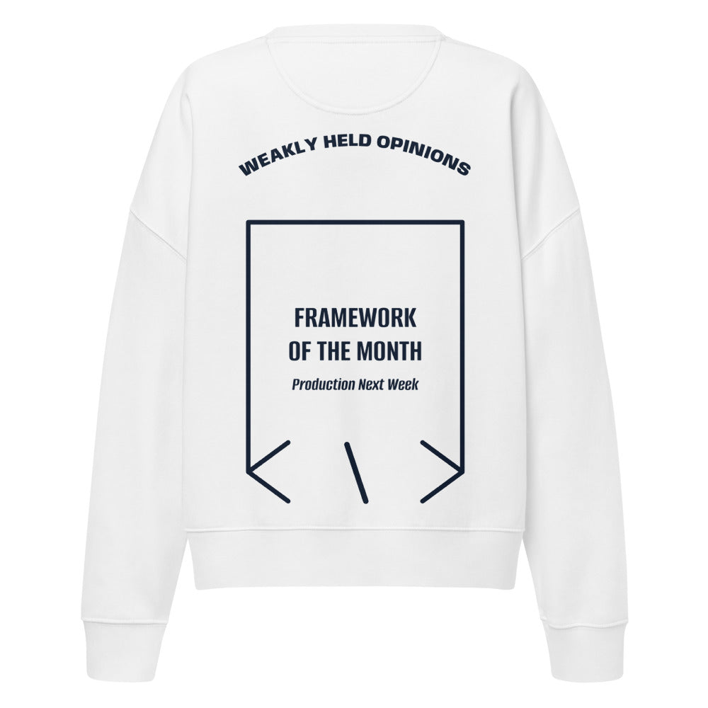 Framework Of The Month — White French Navy back mockup