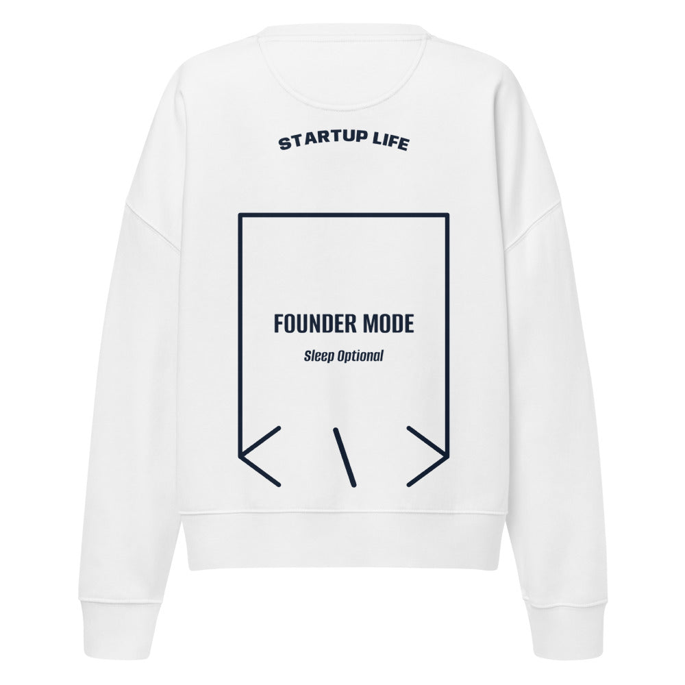 Founder Mode — White French Navy back mockup