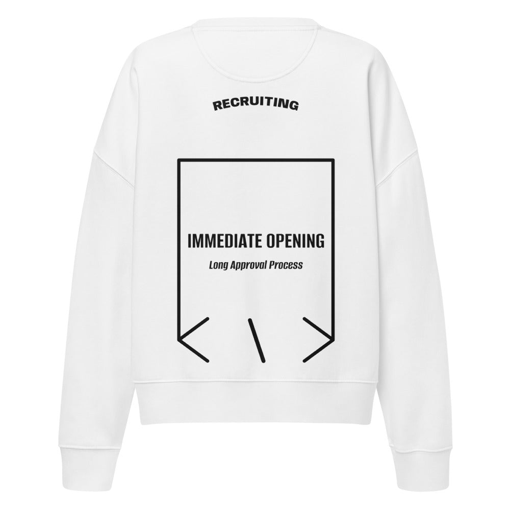 Immediate Opening — White Black back mockup