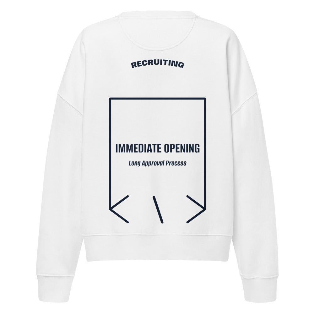 Immediate Opening — White French Navy back mockup
