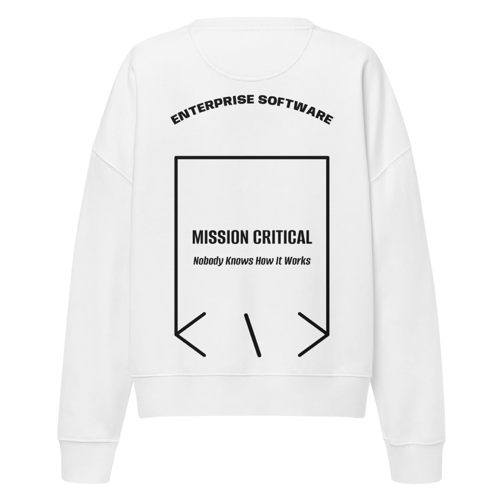 Mission Critical — White Black back mockup