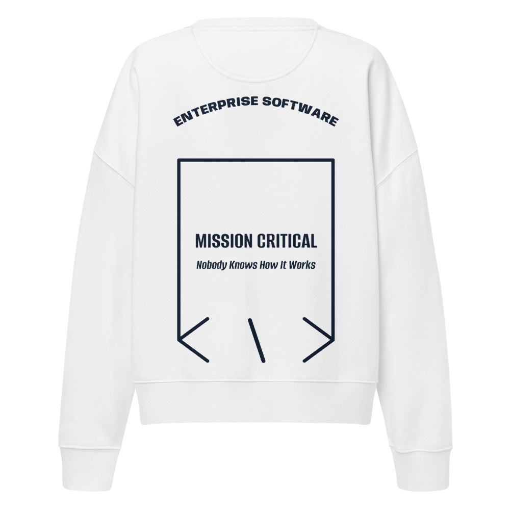 Mission Critical — White French Navy back mockup