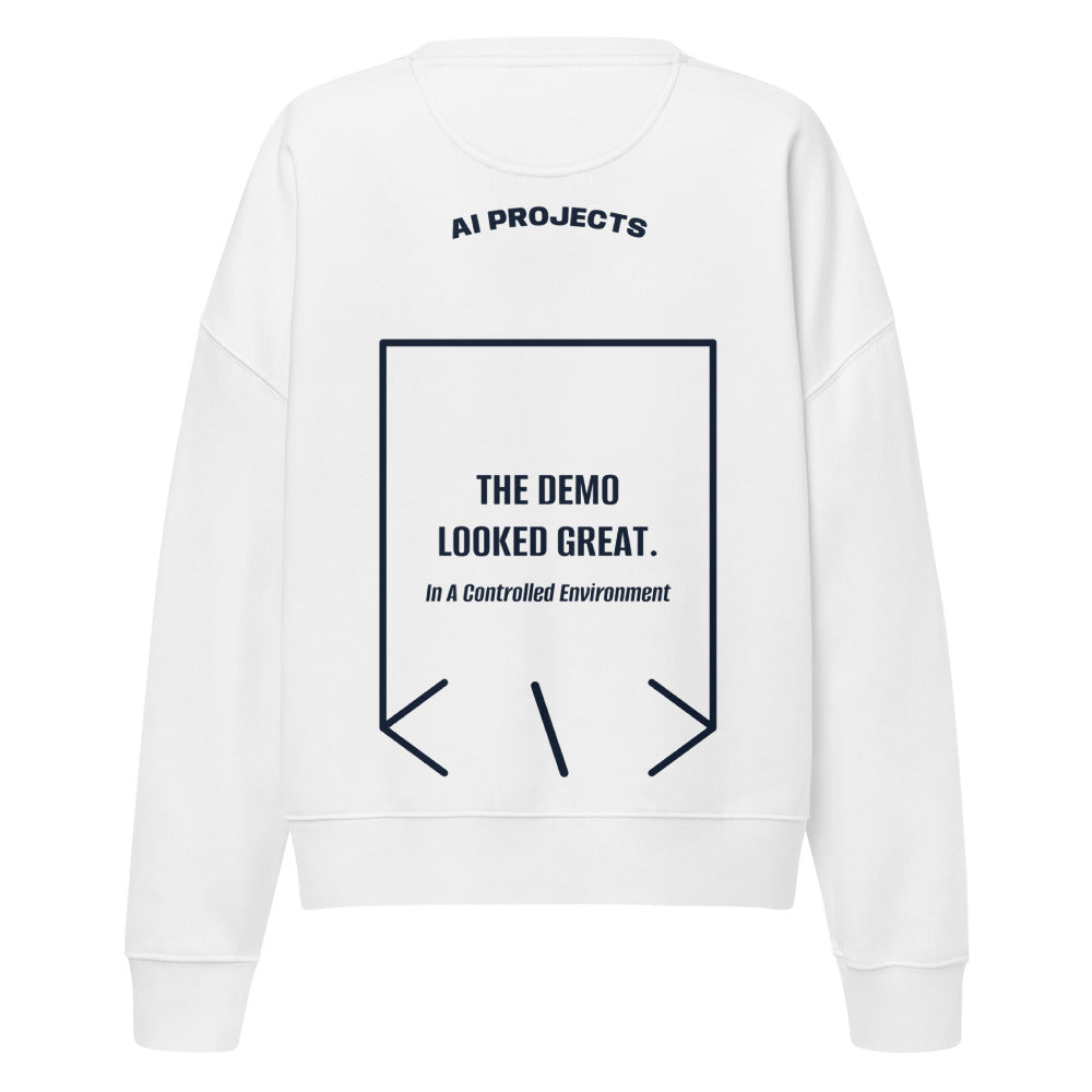 The Demo Looked Great. — White French Navy back mockup