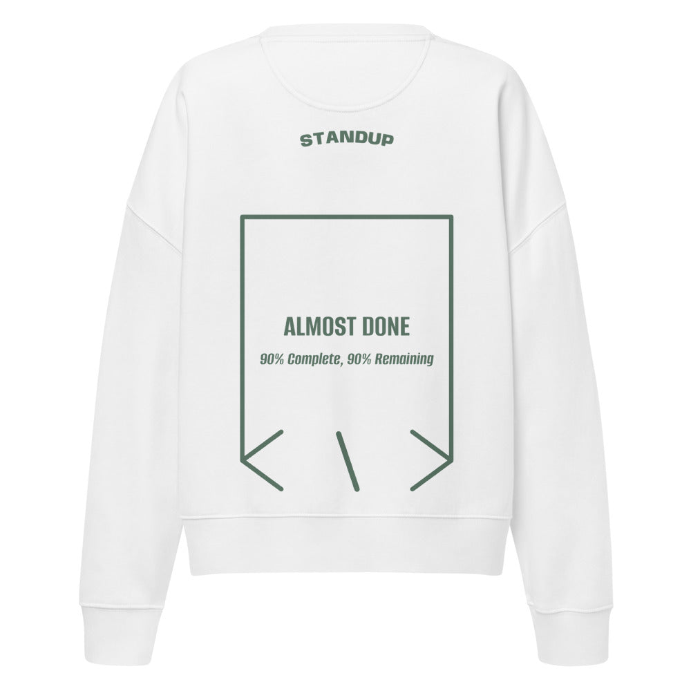 Almost Done — White Green Bay back mockup