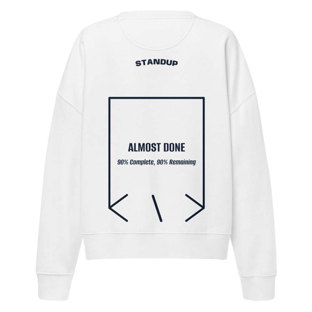 Almost Done — White French Navy back mockup