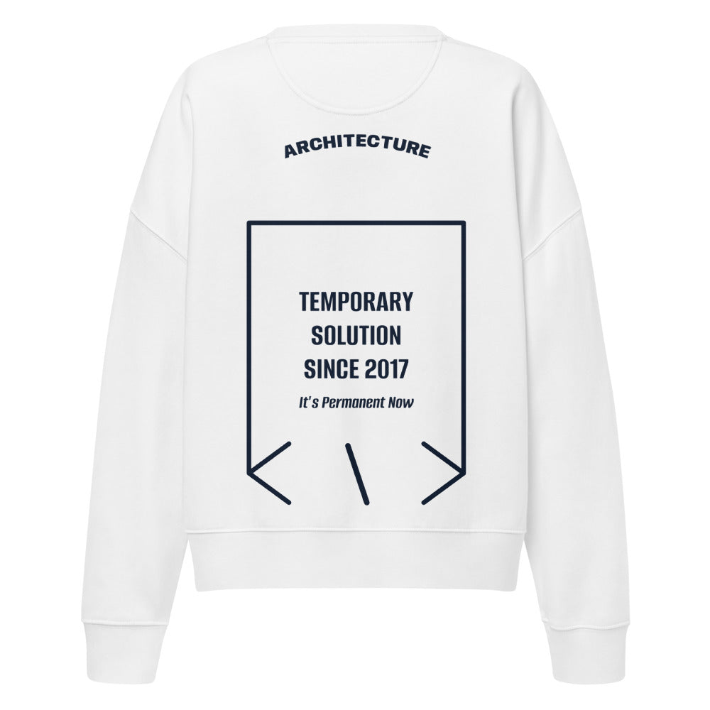 Temporary Solution Since 2017 — White French Navy back mockup