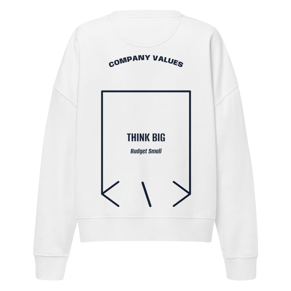 Think Big — White French Navy back mockup