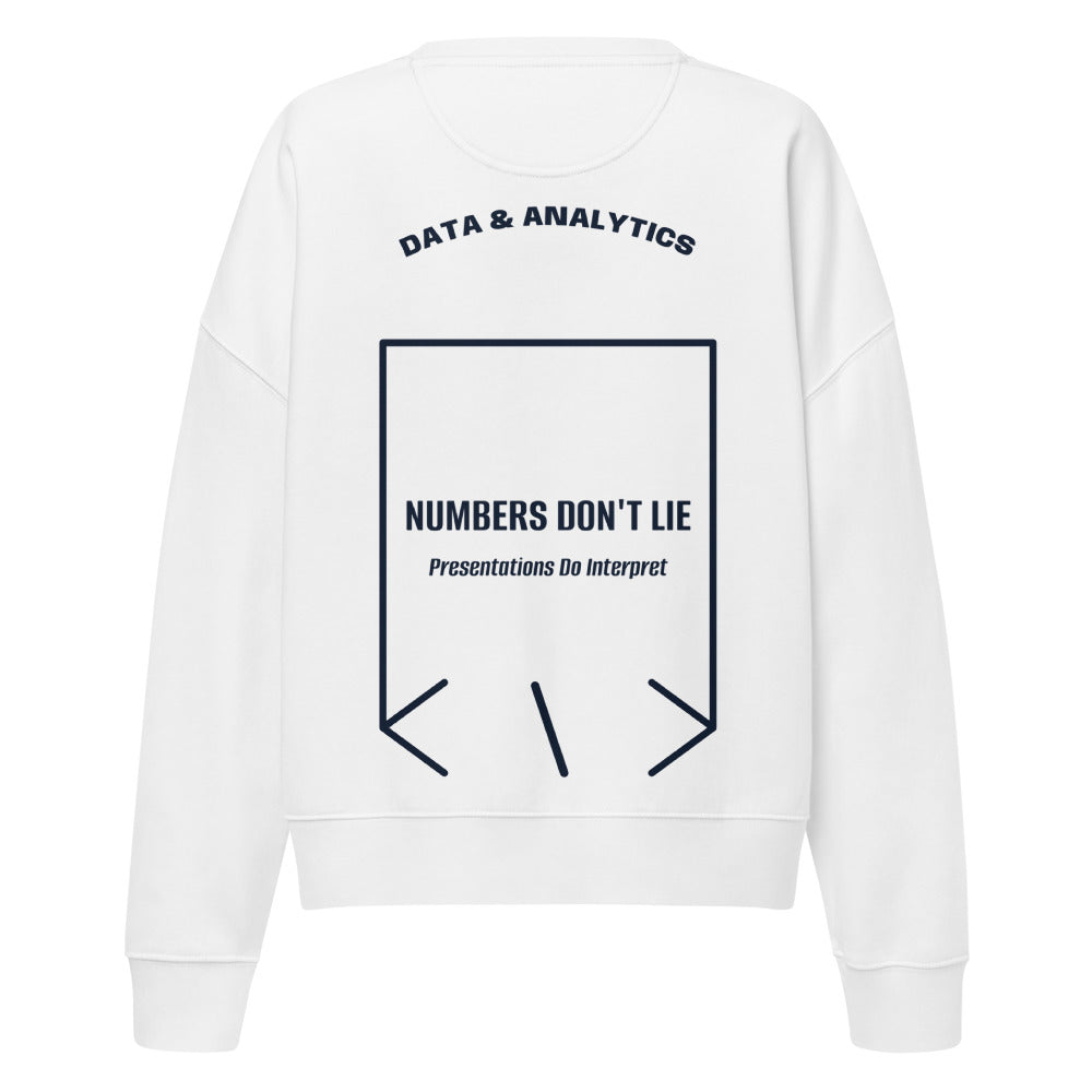 Numbers Don't Lie — White French Navy back mockup