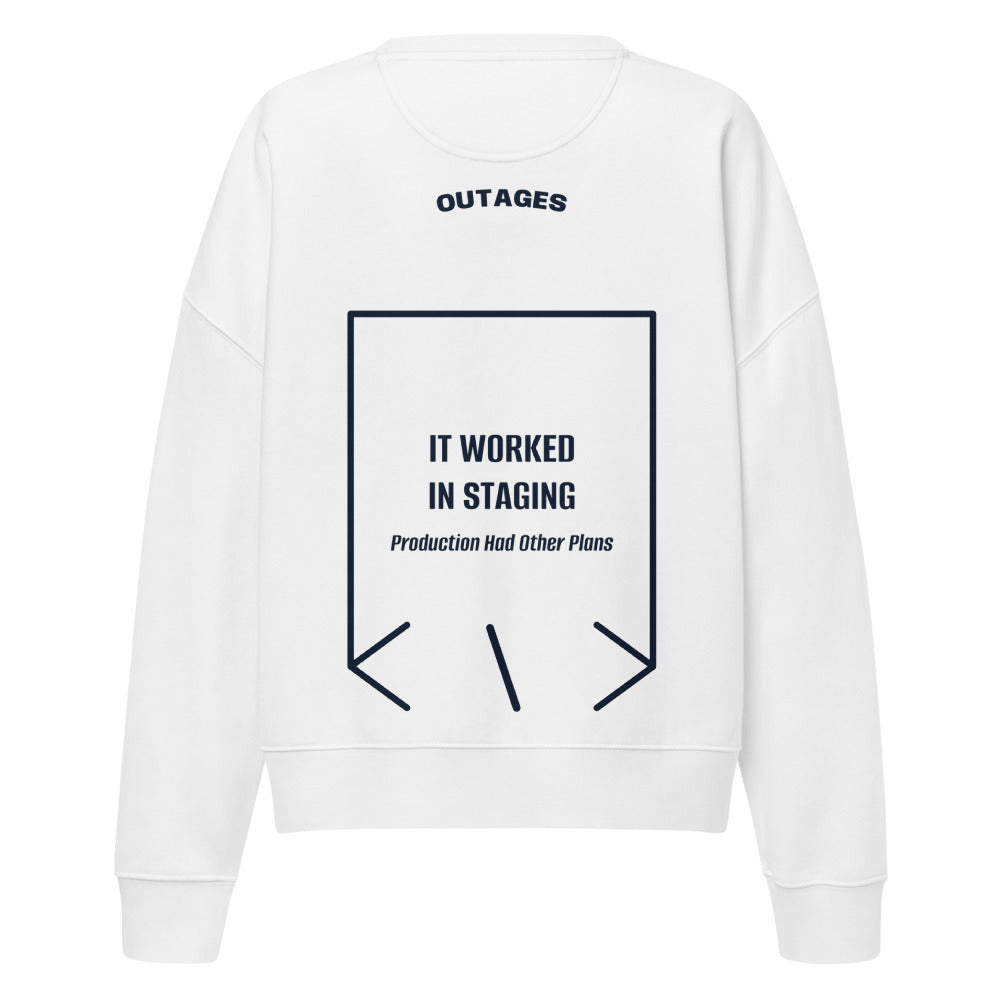 It Worked In Staging — White French Navy back mockup