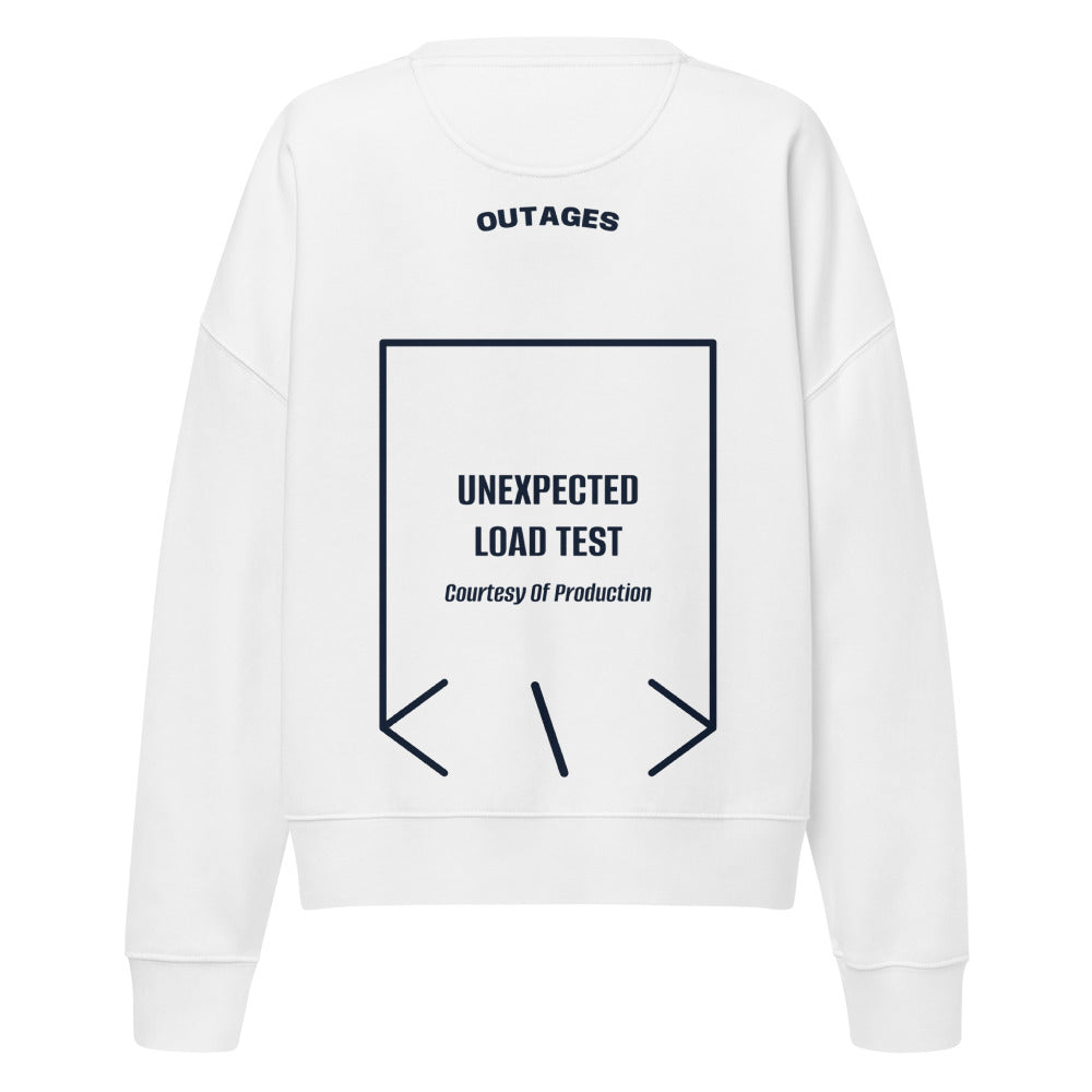 Unexpected Load Test — White French Navy back mockup