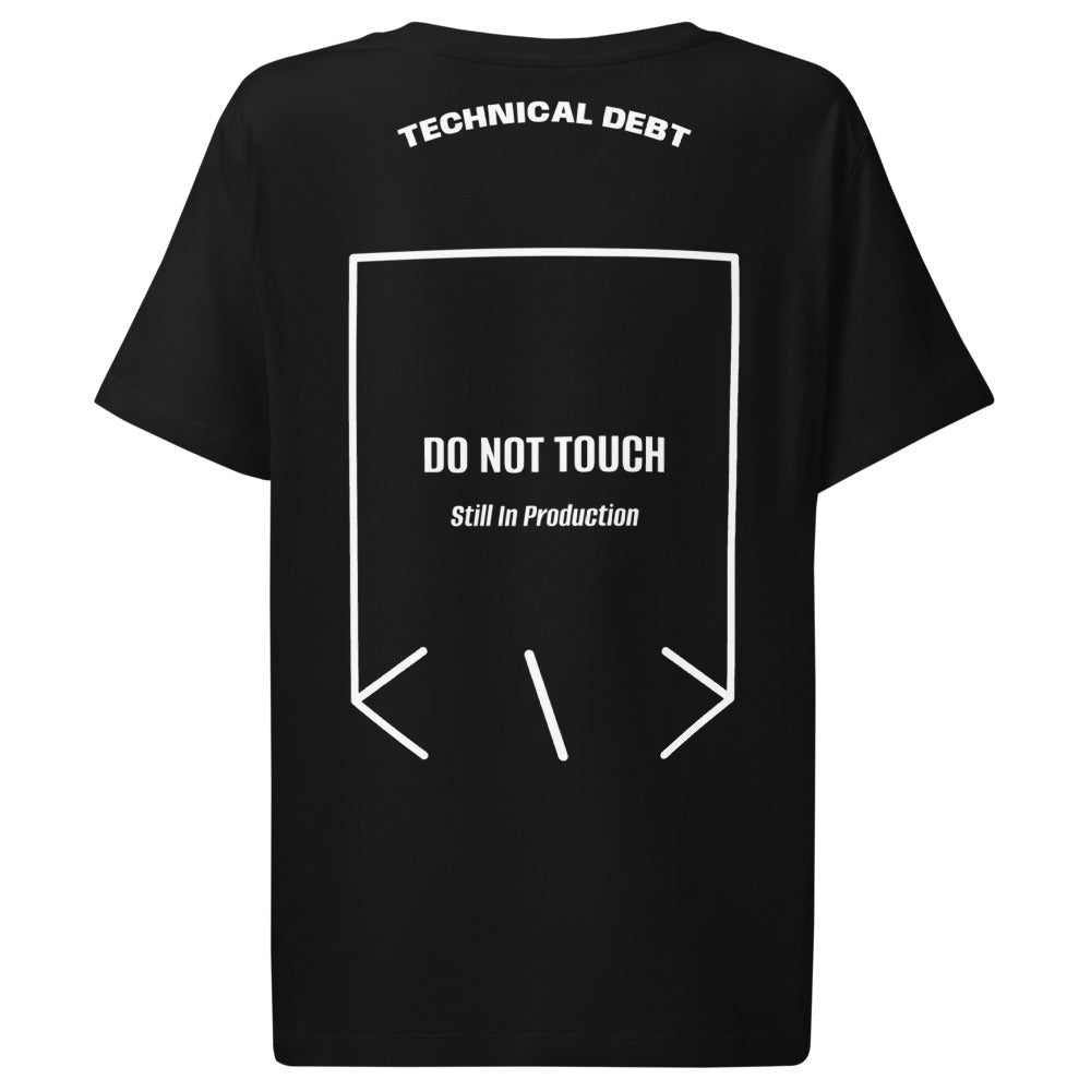 Do Not Touch — Black White back mockup