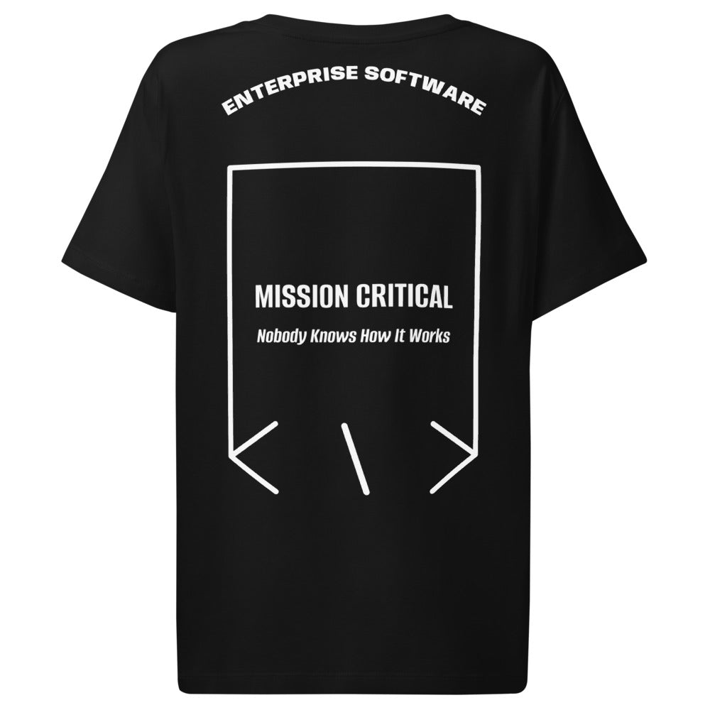 Mission Critical — Black White back mockup