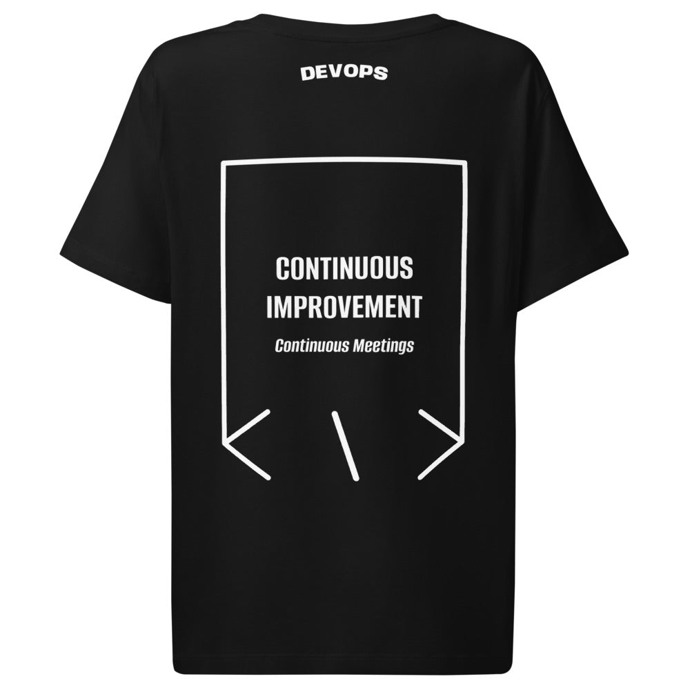 Continuous Improvement — Black White back mockup