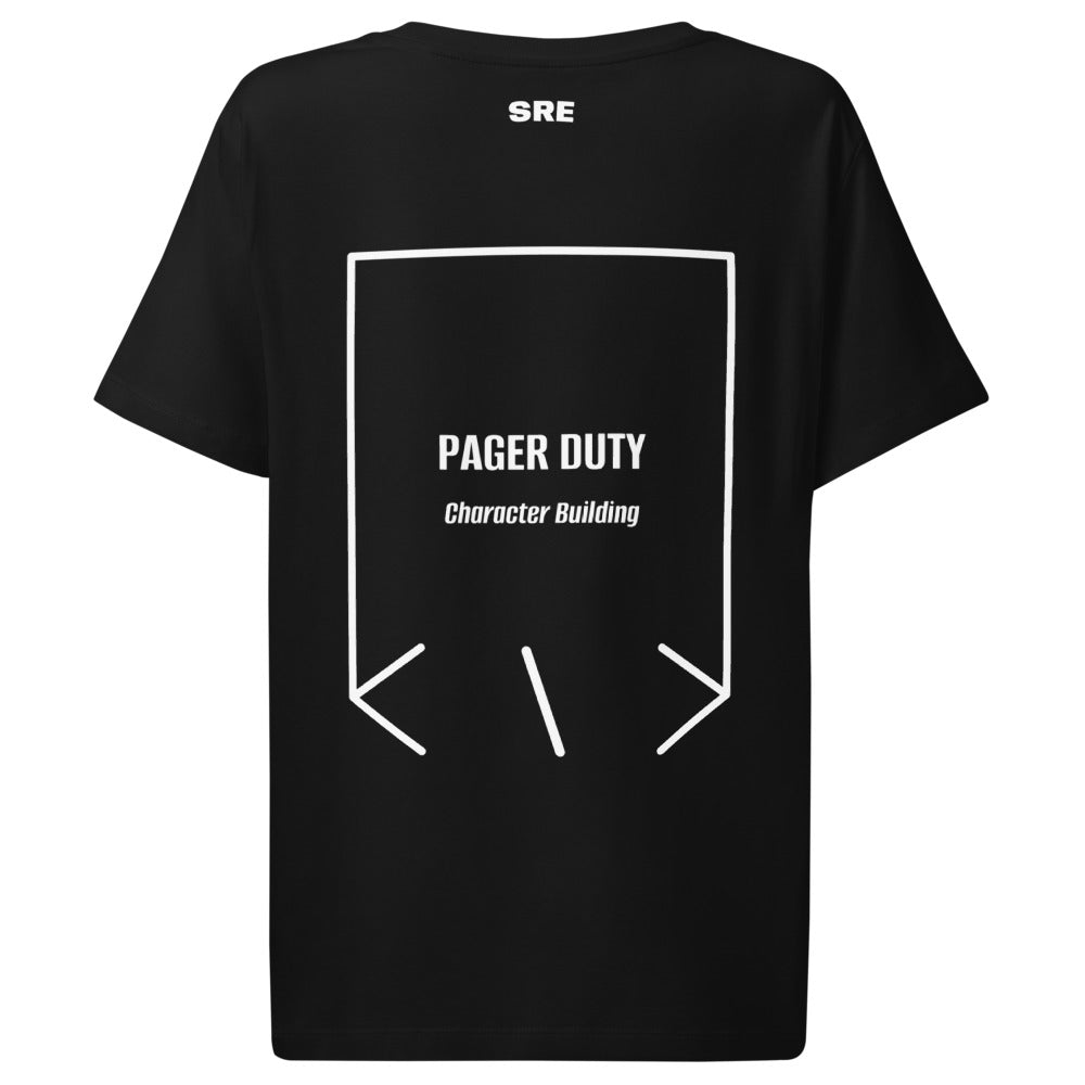 Pager Duty — Black White back mockup