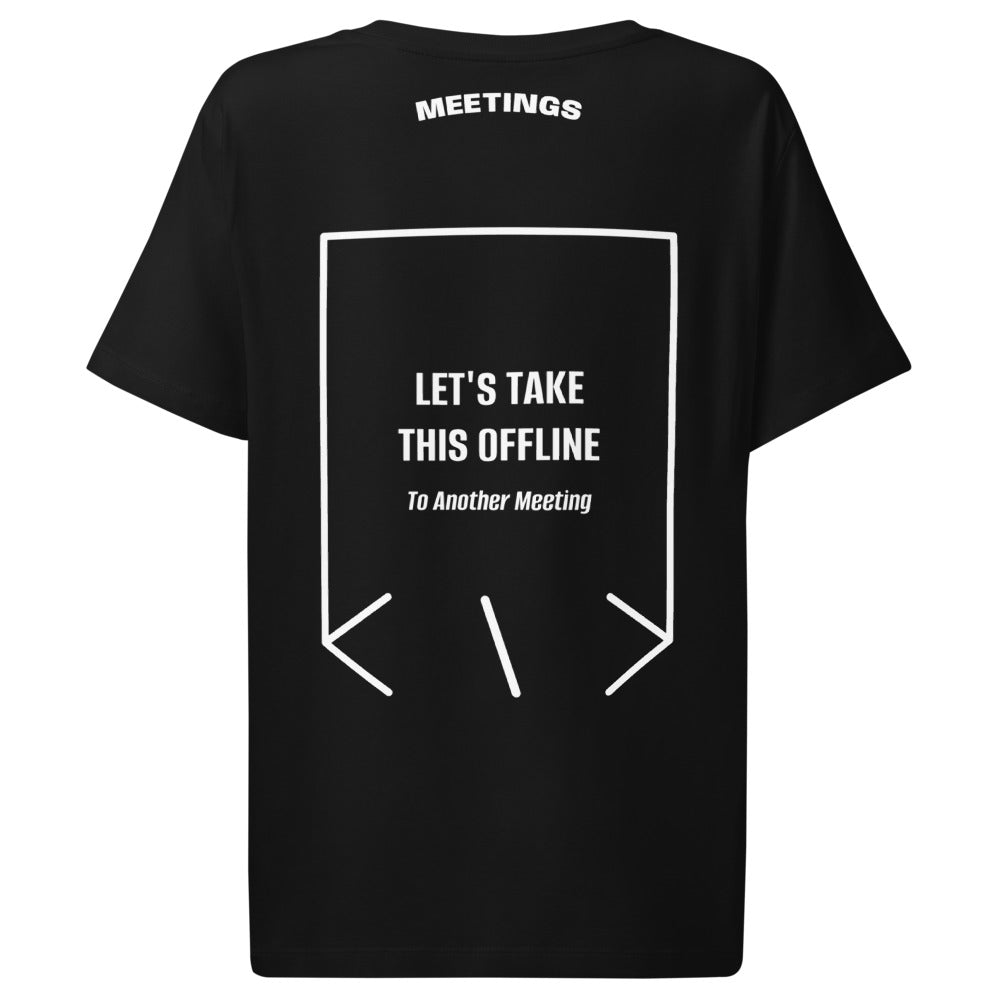 Let's Take This Offline — Black White back mockup
