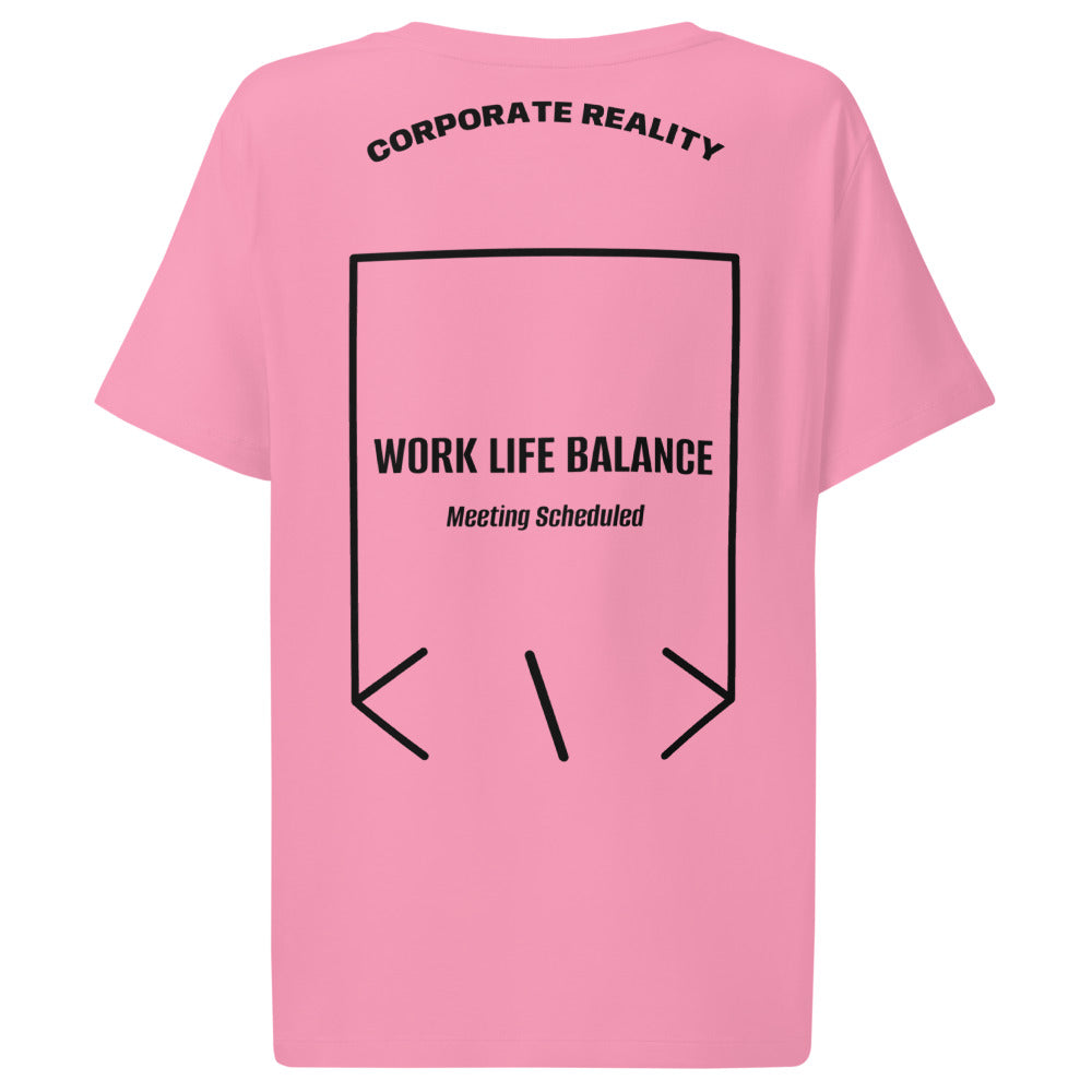 Work Life Balance — Bubble Pink Black back mockup