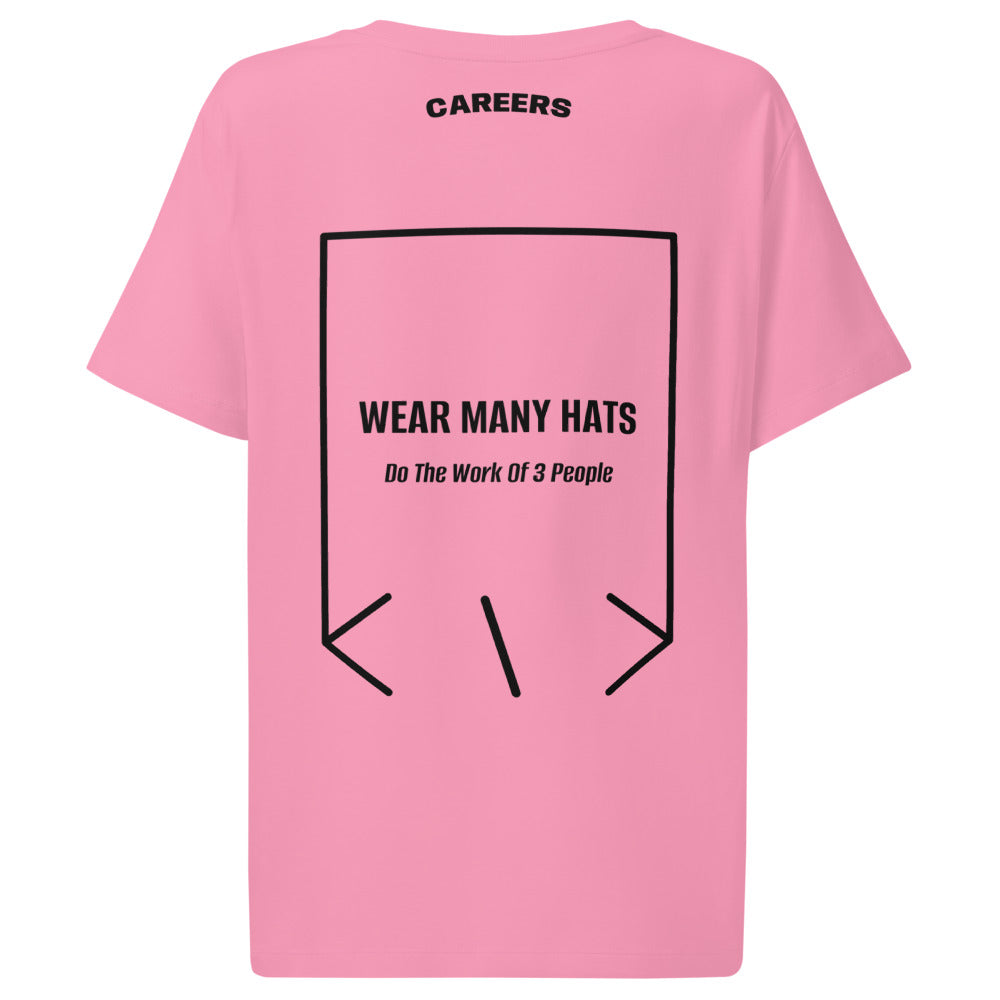 Wear Many Hats — Bubble Pink Black back mockup
