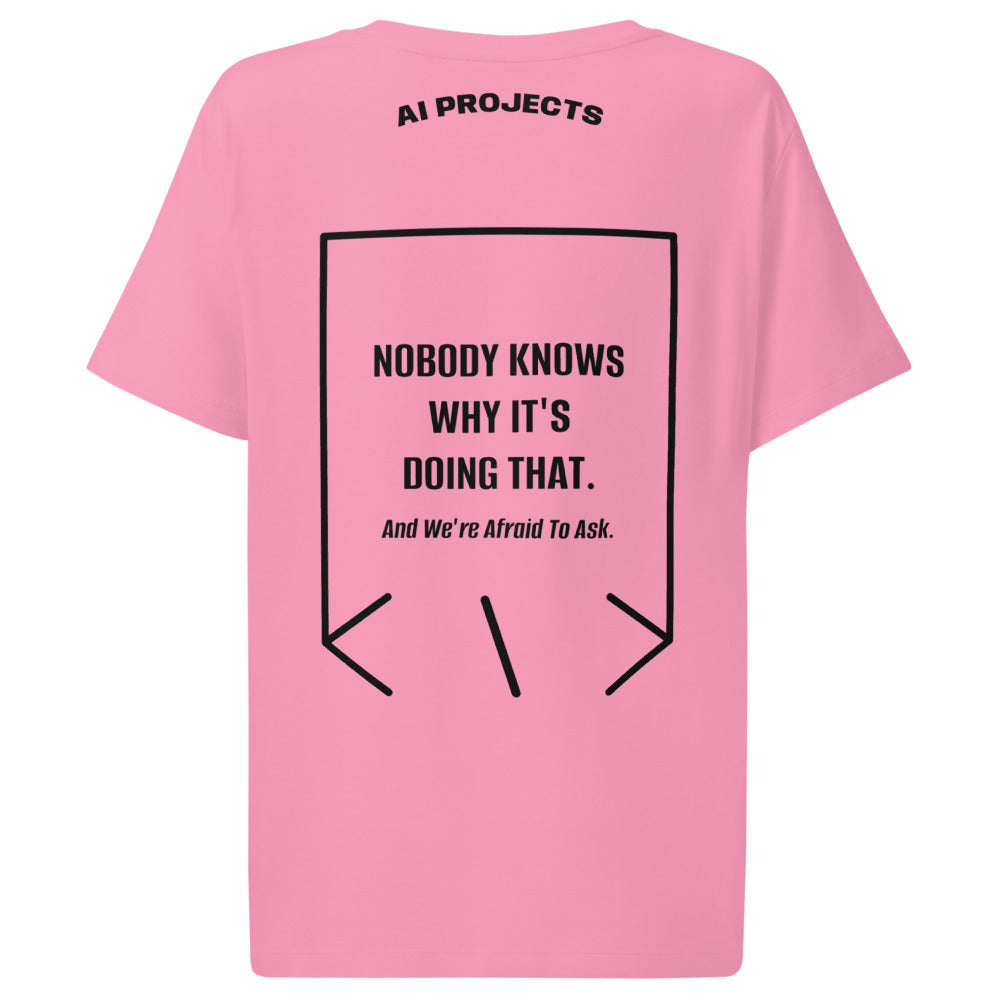 Nobody Knows Why It's Doing That. — Bubble Pink Black back mockup
