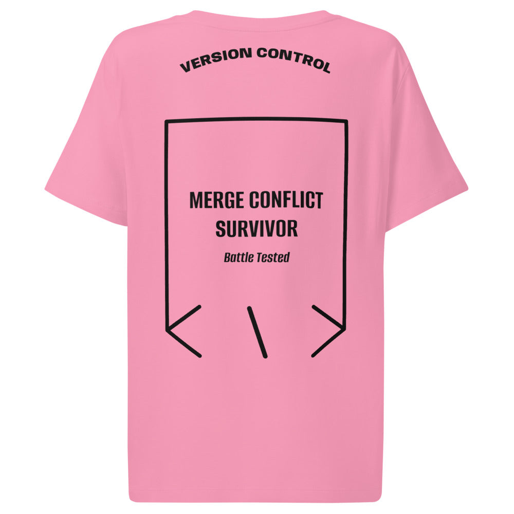 Merge Conflict Survivor — Bubble Pink Black back mockup