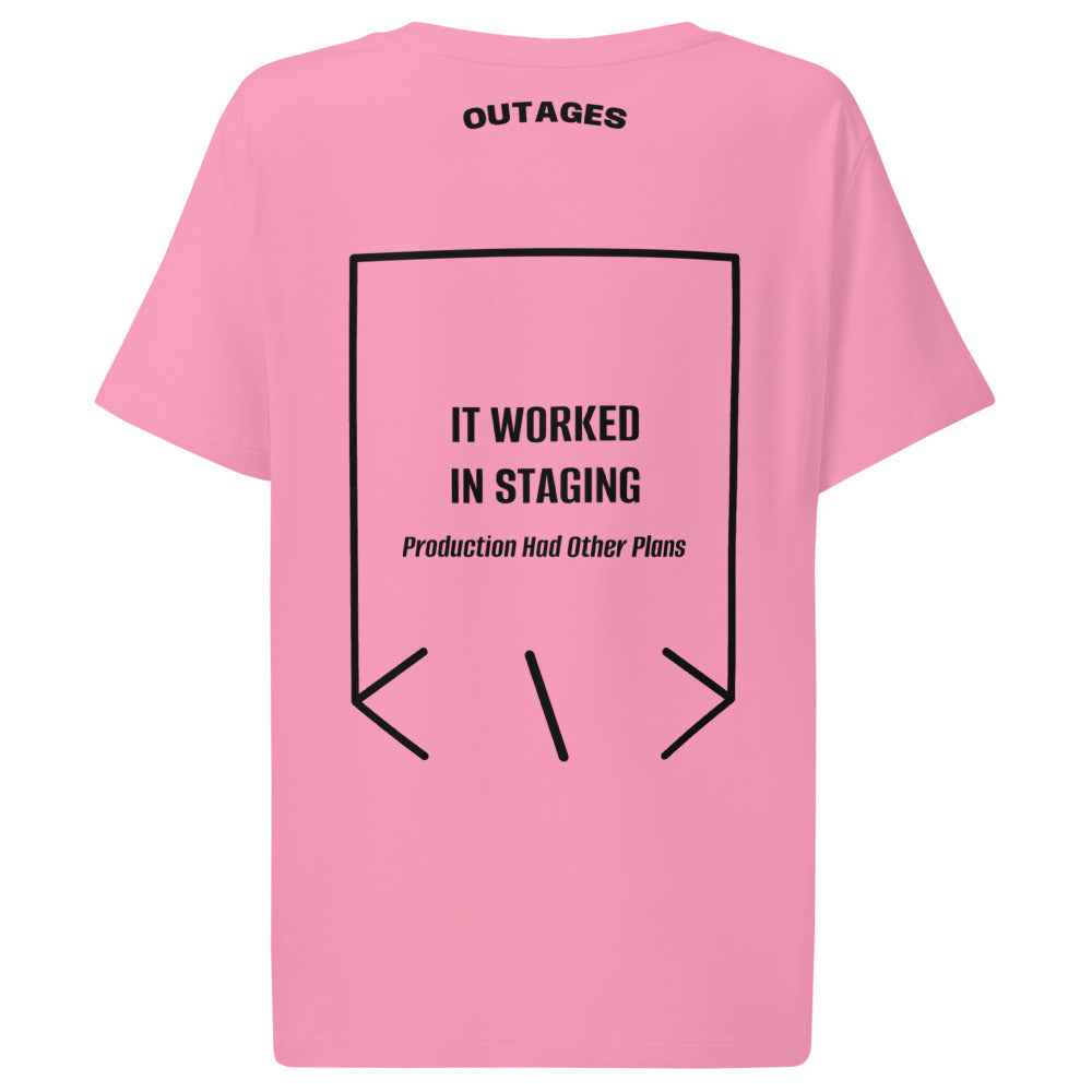 It Worked In Staging — Bubble Pink Black back mockup