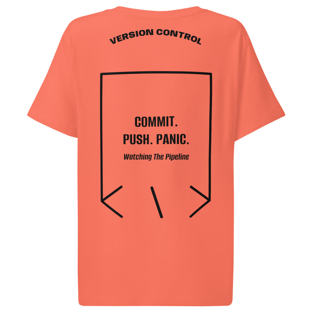 Commit. Push. Panic. — Fiesta Black back mockup