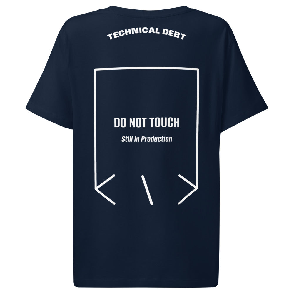 Do Not Touch — French Navy White back mockup