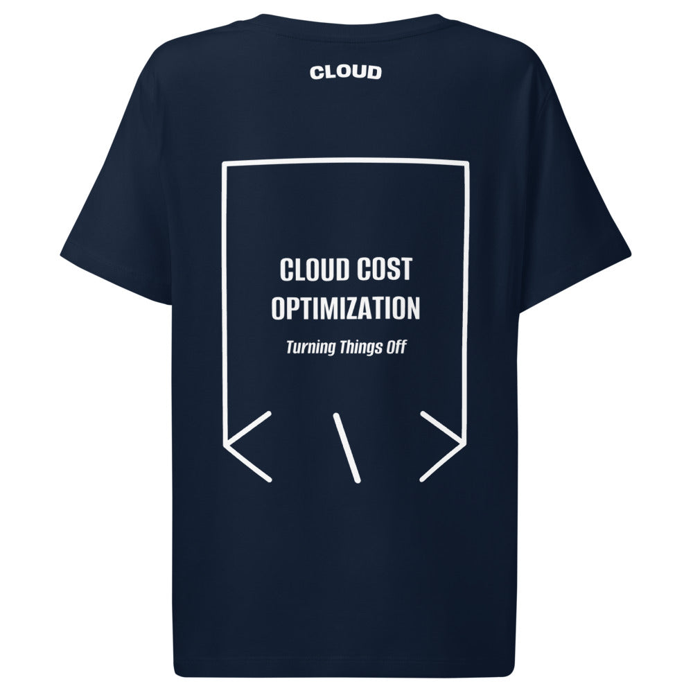 Cloud Cost Optimization — French Navy White back mockup