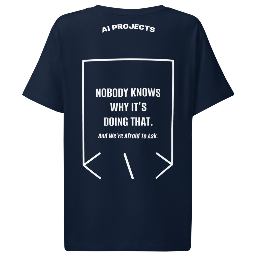 Nobody Knows Why It's Doing That. — French Navy White back mockup
