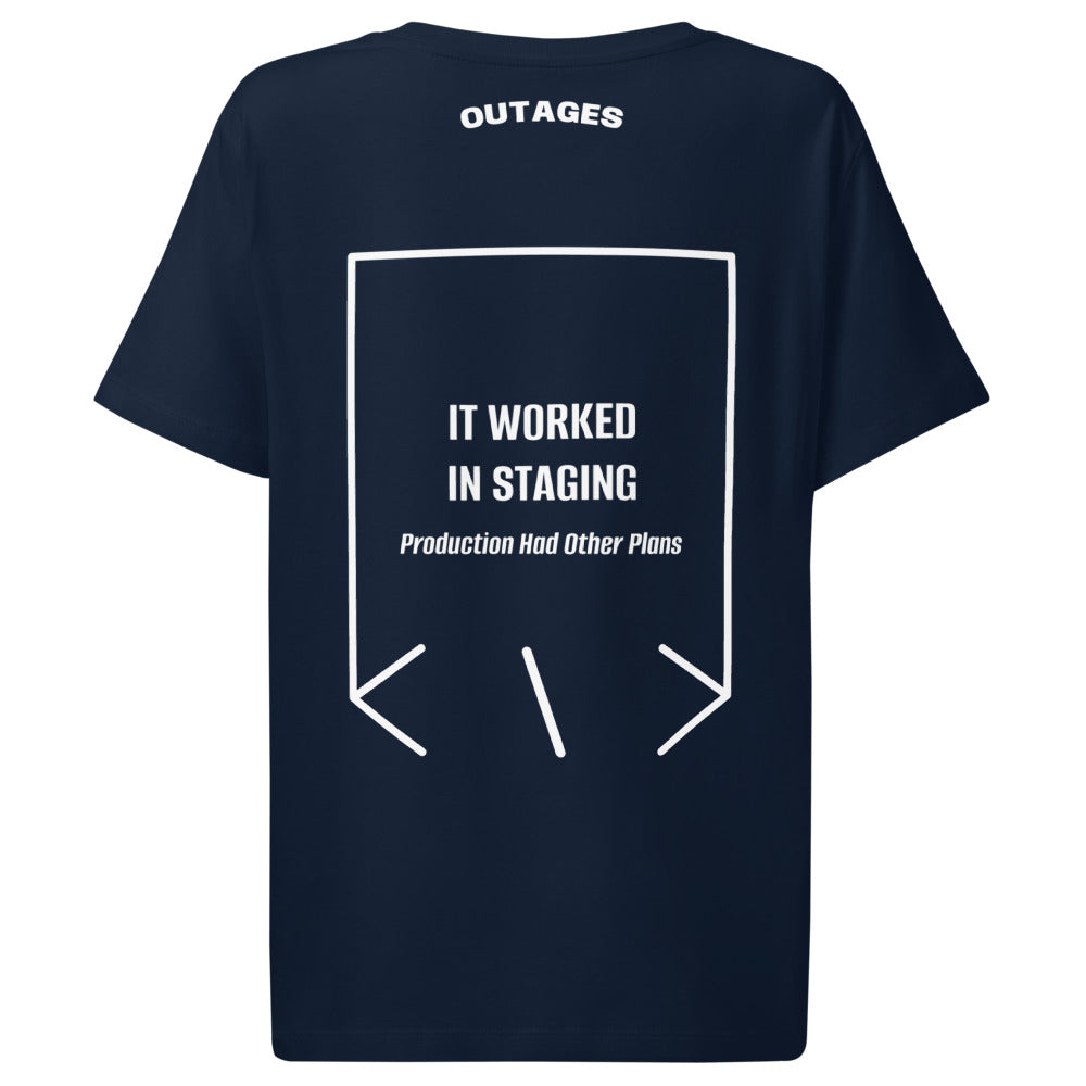 It Worked In Staging — French Navy White back mockup