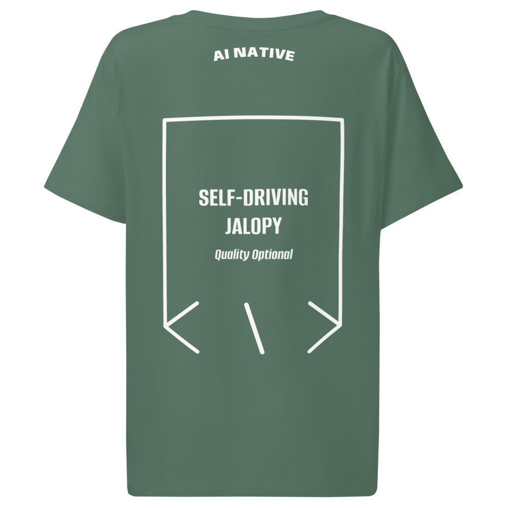 Self-Driving Jalopy — Green Bay White back mockup