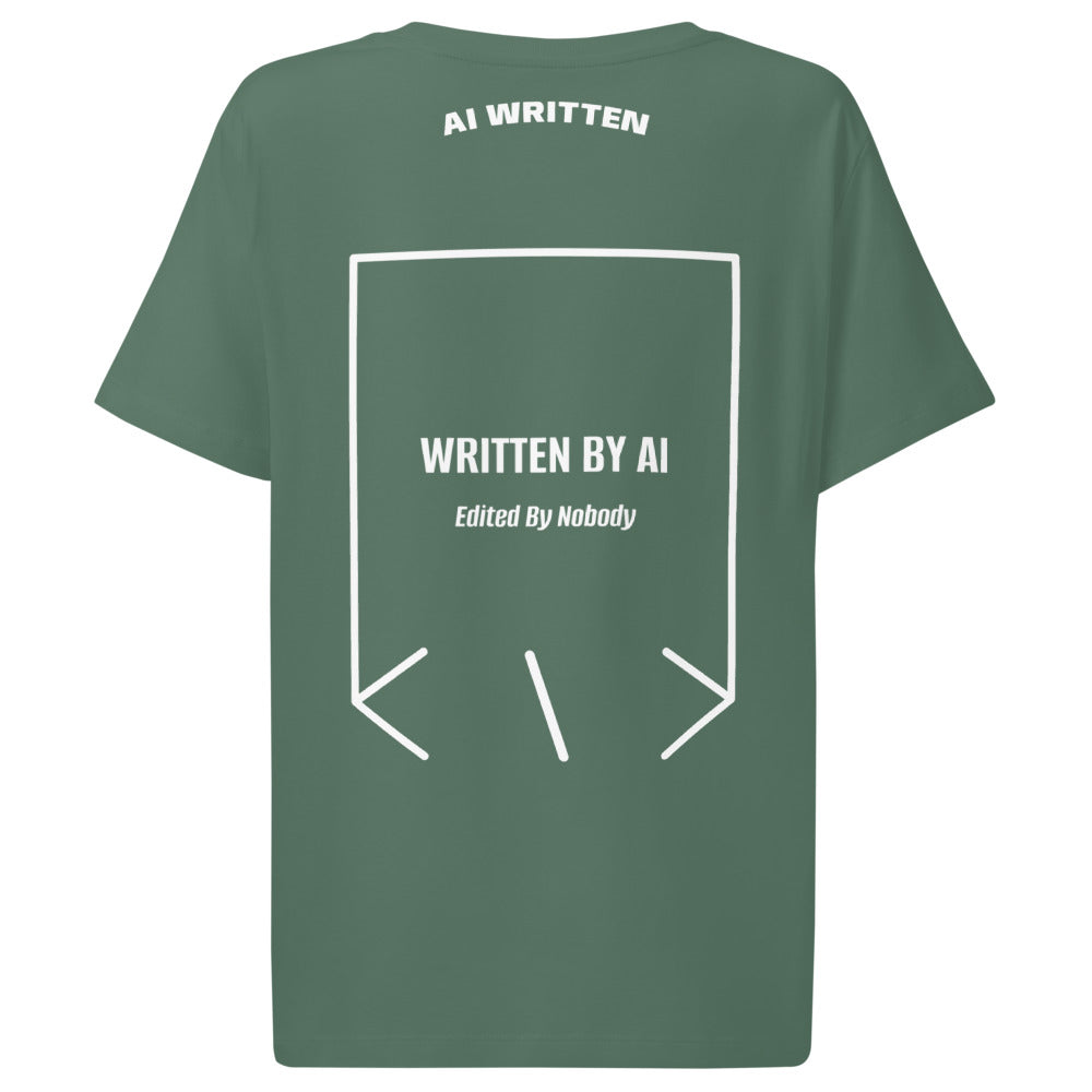 Written By AI — Green Bay White back mockup
