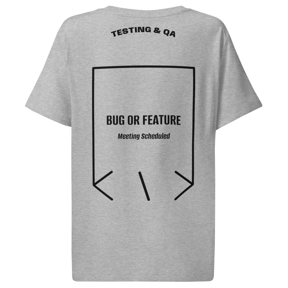 Bug Or Feature — Heather Grey Black back mockup